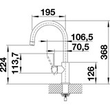 thumbnail of BLANCO CANDOR Küchenarmatur Wasserhahn Hochdruck Edelstahl gebürstet