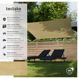 thumbnail of tectake Sonnensegel Sunny, wetterfestes HDPE-Material mit UV-Schutz - 2 x 4 m Sand