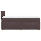 thumbnail of vidaXL Boxspringbett mit Matratze Dunkelbraun 90x190 cm Stoff