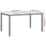 thumbnail of vidaXL 5-tlg. Garten-Essgruppe mit Kissen Schwarz Poly Rattan