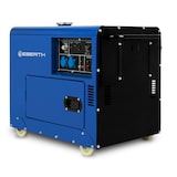 thumbnail of EBERTH 5000W Diesel Notstromaggregat mit 10 PS, E-Start, AVR, 2x230V, 1x12V, 4-Takt-Motor, Gehäuse, Griffe, Räder – mobiler Stromgenerator