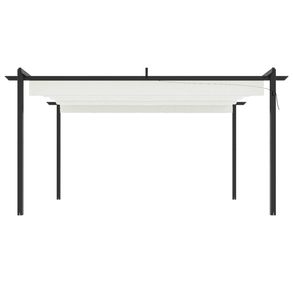 vidaXL Pavillon mit Ausziehbarem Dach 4x3 m Creme