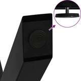 thumbnail of vidaXL Couchtischbeine X-Form 2 Stk. Schwarz 70x(42-43) cm Stahl