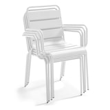 thumbnail of Set Terrassentisch Laminat Eiche hell und 2 Sessel weiß