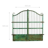 thumbnail of Biscottini Eingangstore 115x6x115 cm - Gartentor für den Außenbereich - Gartenzaun - Grünes Schmiedeeisentor
