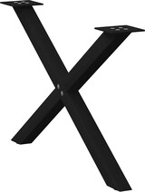thumbnail of vidaXL Couchtischbeine X-Form 2 Stk. Schwarz 70x(42-43) cm Stahl