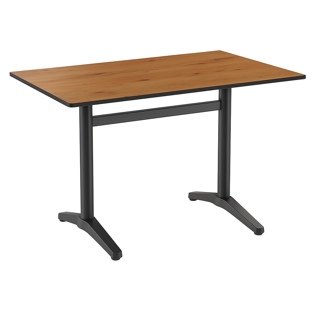 Gastro Outdoor Terrassentisch Richard Double | 120x80 cm | HPL Compact Eiche Sumava