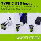 thumbnail of Verico LoopEnergy 9V Block 2er Pack, PP3, 4500 mWh, Wiederaufladbare USB-C Batterie, Li-Ion Akku, 1 Ladekabel USB Type A auf 2 x Type C