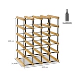 thumbnail of PROREGAL Modulares Weinregal VINOTECA MOD METAL | HxBxT 52,5x42,5x24,5cm | 4x5 Flaschen | Massives Kiefernholz | Natur | Flaschenregal