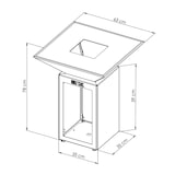 thumbnail of brasero auvergnat corten bois carre 62 simple cuve