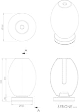 thumbnail of Tully 7W LED-Tischleuchte mit Metallgestell und cognacfarbenem Borosilikatglas, Touch-Bedienung und Farbtemperatur 2700K/3000K/4000K - Tully