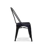 thumbnail of Lot de 4 chaises en métal noir mat style industriel - Effet vieillit