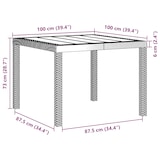 thumbnail of vidaXL Gartentisch Braun 100x100x73 cm Poly Rattan