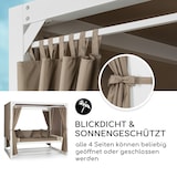 thumbnail of Eremitage Luxus-Hollywoodschaukel 236x210x180 cm Sonnendach Vorhänge Weiß / Dunkles Taupe