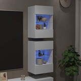 thumbnail of vidaXL TV-Wandschränke mit LED-Leuchten 2 Stk. Weiß 40x30x60,5 cm
