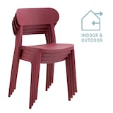 thumbnail of METRO PROFESSIONAL Silla apilable Gastro, plástico, burdeos