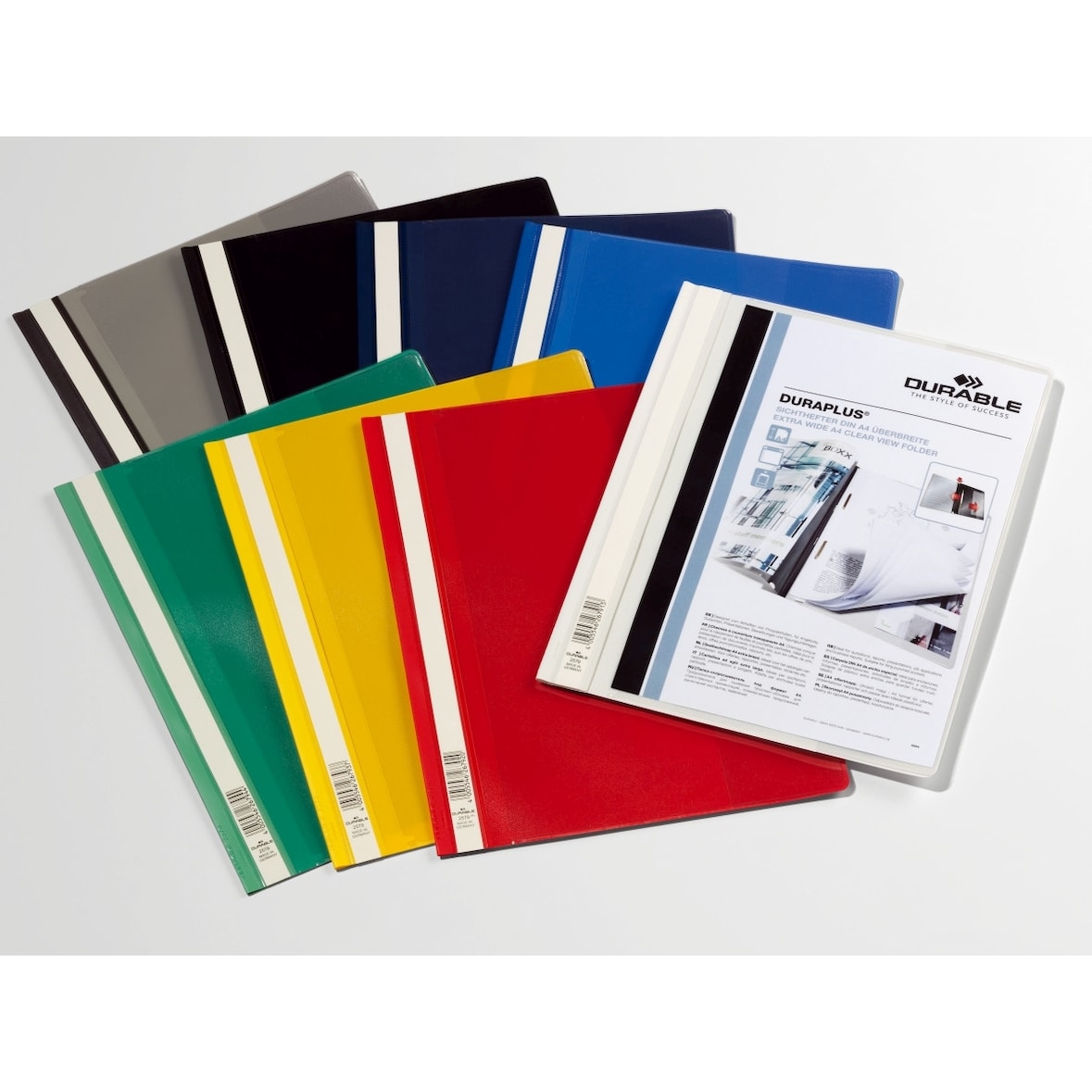 DURABLE Paquet 25 Chemises A Lamelles Duraplus Personnalisable Coloris Assortis