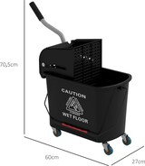 thumbnail of HOMCOM - Putzwagen - 60L x 27B x 70,5H cm - schwarz
