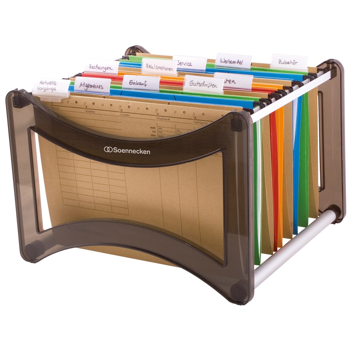 Hängekorb 2052 für DIN A4 transluzent schwarz