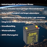 thumbnail of Kung Long WP2.9-12T 12V 2,9Ah AGM Blei Accu Bleiakku Batterie wartungsfrei