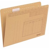 thumbnail of Leitz Einstellmappen 2435 Für Vollsichtreiter DIN A4 Mit Organisationsdruck 250 g/m² Naturbraun 100% Recycelter Natron-Karton 31,5 x 23 cm 100 Stück