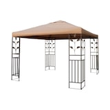 thumbnail of Metallpavillon 3x3 m Pavillon Pergola Gartenpavillon Partyzelt Festzelt stabil taupe : Taupe
