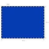 thumbnail of Abdeckplane mit Ösen 6x8 m 180g/m² Blau aus Polyethylen