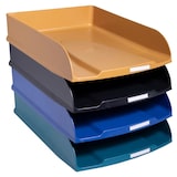 thumbnail of Exacompta - Réf. 111505SETD - Set de 4 corbeilles à courrier COMBO STYLI NeoDeco - 34,6 x 25,5 x 24,3 cm - pour format A4+ - 4 couleurs assorties