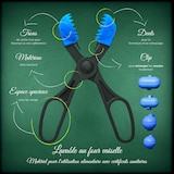 thumbnail of La Croquetera - Set mit multifunktionalem Utensil mit 4 austauschbaren Formen und 20 Aufbewahrungstabletts für Kroketten in Blau