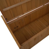 thumbnail of Arca de arrumação HWC-O13, arca de jardim, caixa de almofadas, madeira de abeto FSC® 53x108x60cm ~ natural
