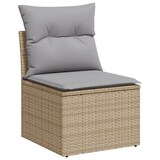 thumbnail of vidaXL 10-teiliges Garten-Sofa-Set mit Kissen, beige Poly-Rattan, Akazie