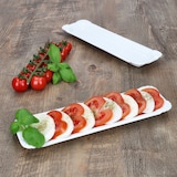 thumbnail of 24x Pur Pappteller aus Porzellan 25,7x7,5cm weiß Servier-Teller Wurst Pralinen