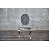 thumbnail of KAWOLA Stuhl LINDA Esszimmerstuhl Barock Velvet grau