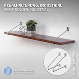 thumbnail of 2er Set Regalhalter Regalwinkel Regalträger Wandkonsole Konsole Metall Halter Silber