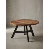 thumbnail of Massivholz Couchtisch, Sheesham Holz, Metallgestell. 60x60x35 cm | Kadima Design