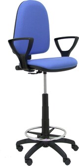 thumbnail of Banquinho de banquinho ayna com mecanismo de contato permanente e anel de tecido azul -azul claro (braços fixos incluídos)