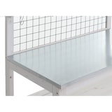 thumbnail of Mesa de plantación HWC-N55, mesa de jardinería, mesa para flores, estante para plantas, madera galvanizada certificada FSC®, 117x102x56cm ~ blanco