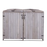 thumbnail of XL 2er-/4er-Mülltonnenverkleidung | HxBxT 126x158x98 cm | Anthrazit-Grau | Mülltonnenbox Mülltonnenabdeckung Holz FSC®