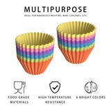 thumbnail of Intirilife 12 Stück Muffinform Cupcakeform - 7 x 3.2 cm - Wiederverwendbare bunte Silikon Formen antihaft Gefrierschrank- und Mikrowellengeeignet