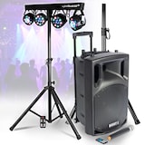 thumbnail of Enceinte Active BOOST Portable Autonome - 800W -15/38CM USB BLUETOOTH, Support, 1 MICRO VHF, Portique Lumières pour Sono DJ Fête