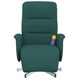 thumbnail of vidaXL Massagesessel mit Fußteil Dunkelgrün Stoff