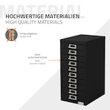 thumbnail of ML-Design Aktenschrank 10 Schubladen 28x38x60 cm Schwarz | DIN A4 Metallschrank Büro Werkzeugschrank Aufbewahrung