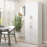 thumbnail of HOMCOM Armário de Cozinha com 4 Portas 1 Gaveta e Prateleiras Ajustáveis Anti-Tombo Armário de Cozinha Moderno 70,8x34x180 cm Branco