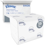 thumbnail of Papier toilette plié Kleenex 8408 - Papier toilette 2 plis grand format - 36 paquets x 200 feuilles de papier toilette (7 200 feuilles)