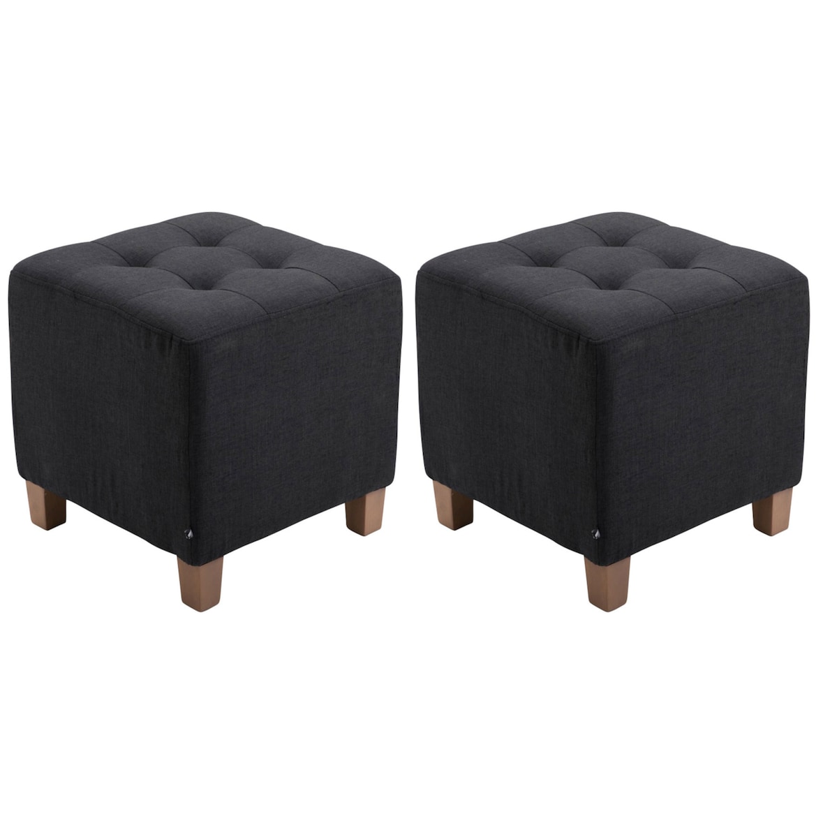 2er Set Sitzhocker Pharao schwarz