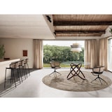 thumbnail of Angel Cerdá Tabouret en rotin et velours brun 4128C 51 x 50 x 95