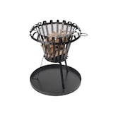 thumbnail of Feuerkorb, Grillrost, Asche-Auffangschale, rund, 53.5 x Ø 50 cm, Schwarz