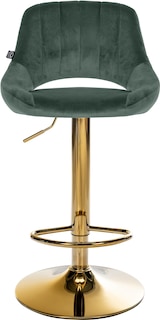 thumbnail of Barhocker Milet Samt grün/gold