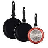 thumbnail of WellHome - 12-teiliges Edelstahl-Kochgeschirrset mit 3 Bratpfannen Ø16/20/24cm, Kupfergepresstes Aluminium