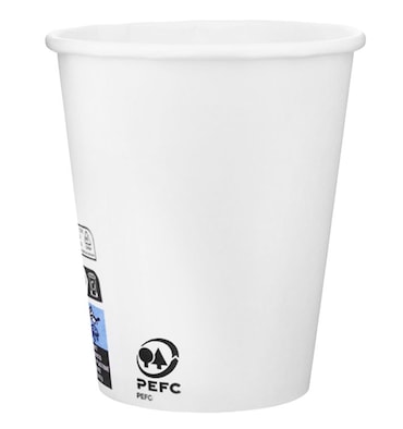 MONOUSO - Copo de Cartão Branco 9Oz/280ml Ø8,0cm (1.000 Uds)